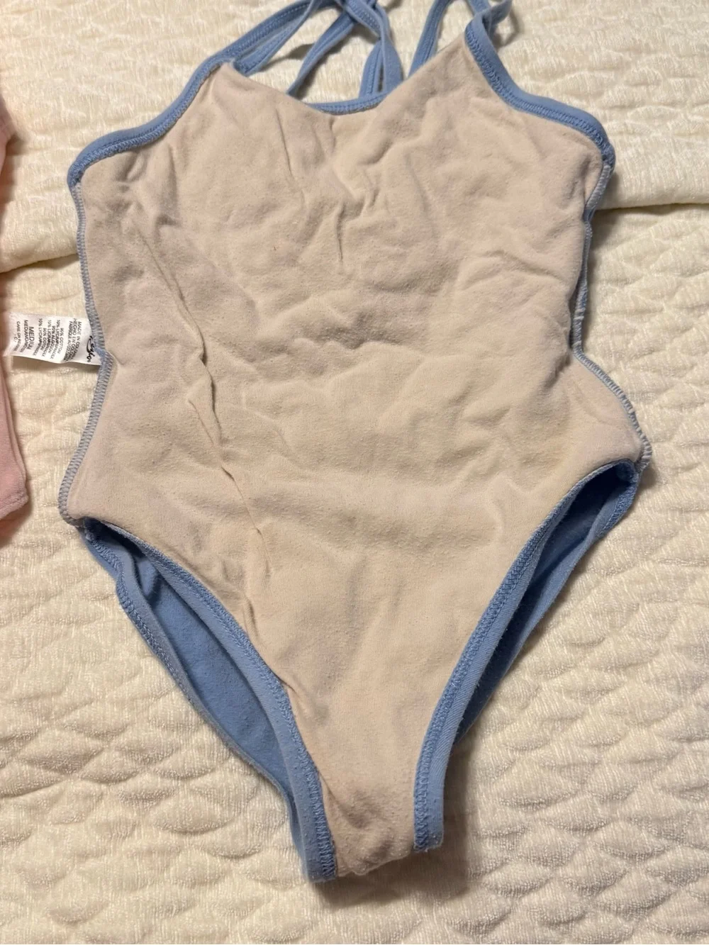 Kids Dance Bundle 2 Leotards & Ballet Skirt Size Small 6 Pink Blue White Capezio